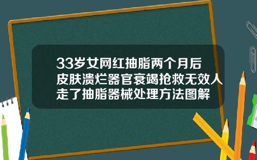 33岁女网红抽脂两个月后皮肤溃烂器官衰竭抢救无效人走了抽脂器械处理方法图解