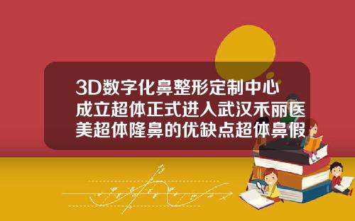 3D数字化鼻整形定制中心成立超体正式进入武汉禾丽医美超体隆鼻的优缺点超体鼻假体的基质的确是硅胶