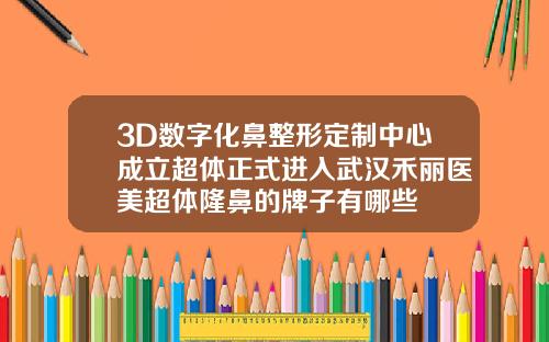 3D数字化鼻整形定制中心成立超体正式进入武汉禾丽医美超体隆鼻的牌子有哪些