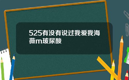 525有没有说过我爱我海薇m玻尿酸